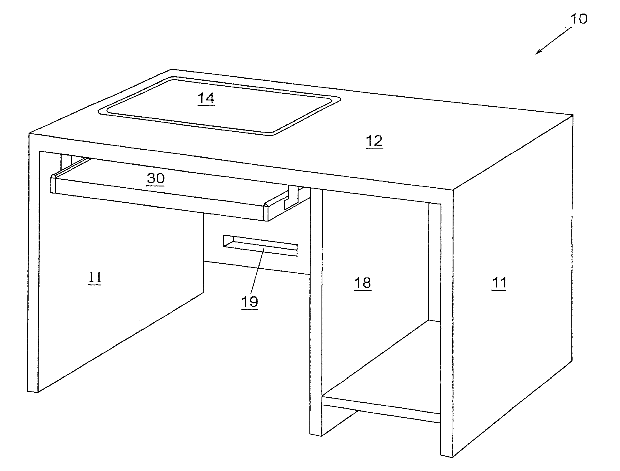 Integrated flat panel workstation system