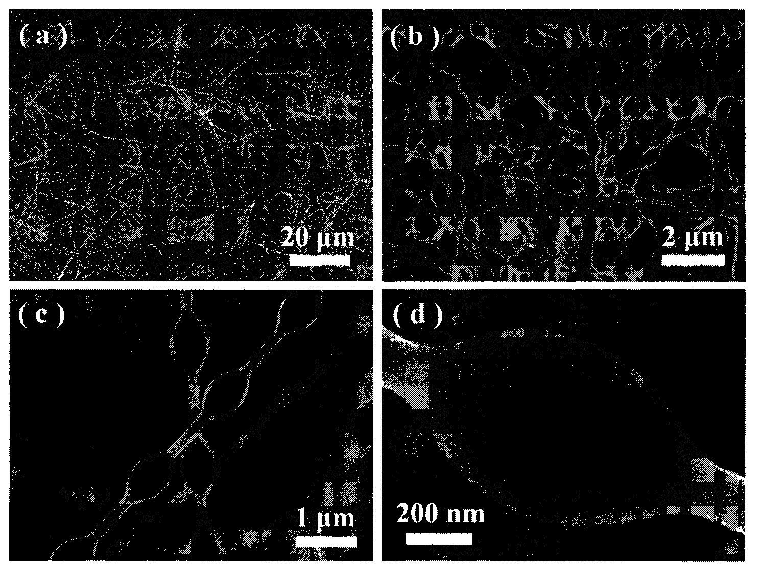 High purity silicon oxide/silicon carbide nanometer chain-like heterostructure preparation method