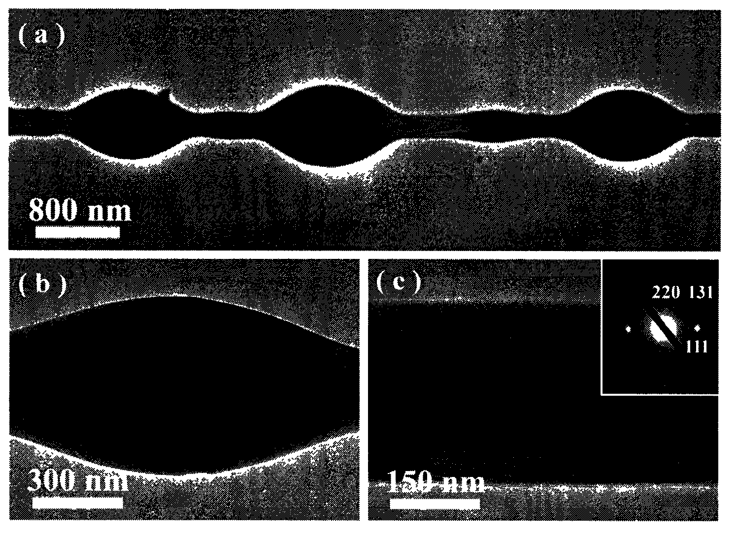 High purity silicon oxide/silicon carbide nanometer chain-like heterostructure preparation method