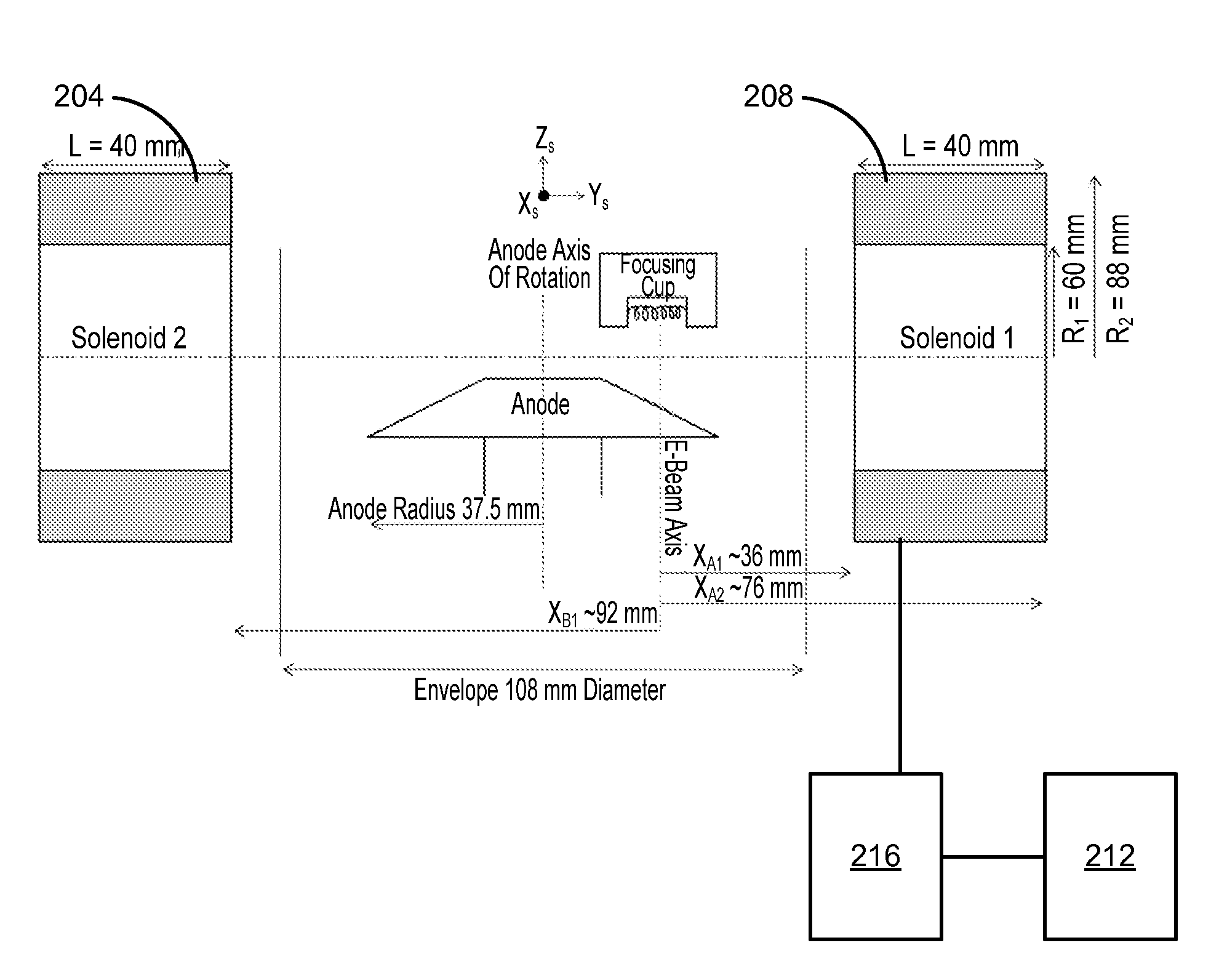 MR compatible rotating anode x-ray tube