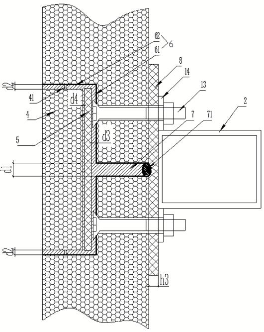 Sealing plate for low temperature dry space and installation method thereof