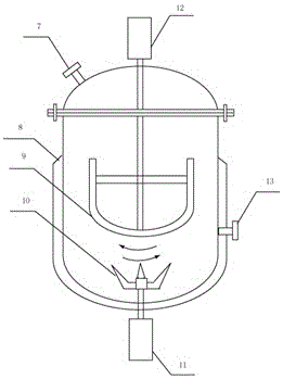 Device and method for peeling graphene slurry by utilizing fluid accelerated stirring