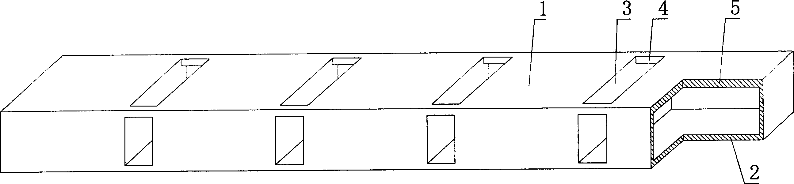 Cavity member for hollow slab