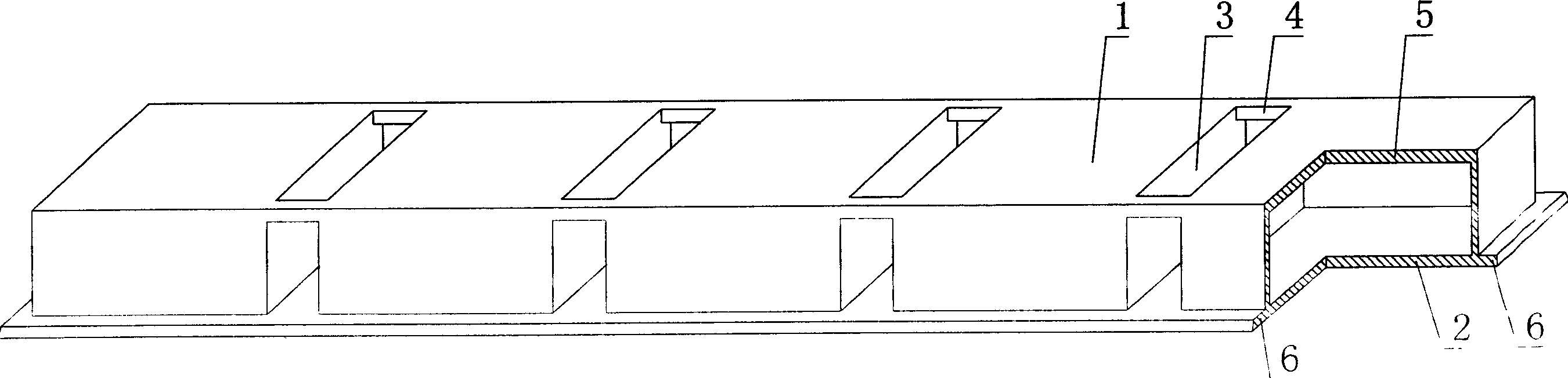 Cavity member for hollow slab