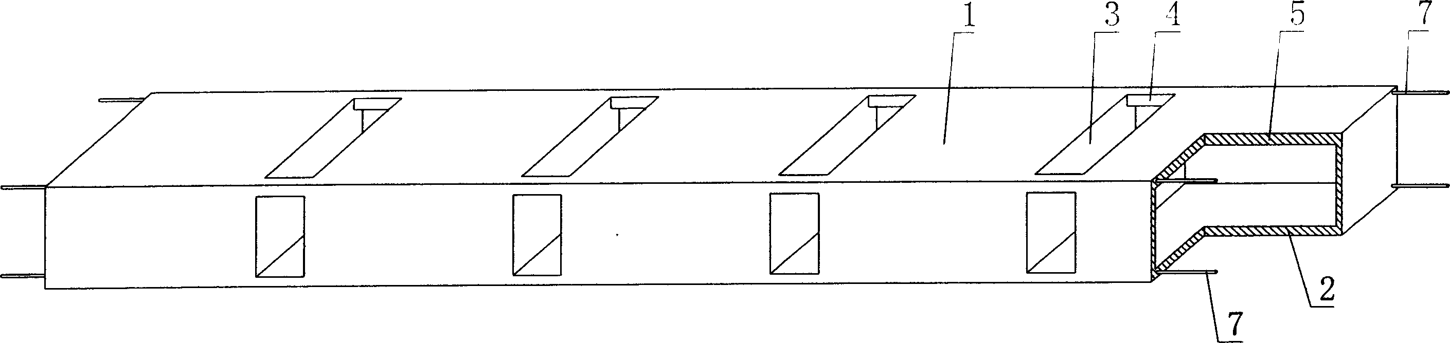 Cavity member for hollow slab