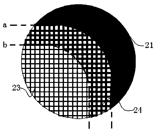 Corner transition structure for flat silk screen