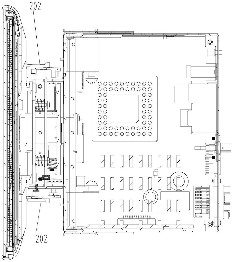 Three-way adjusting, mounting and fixing device for vehicle-mounted navigation equipment