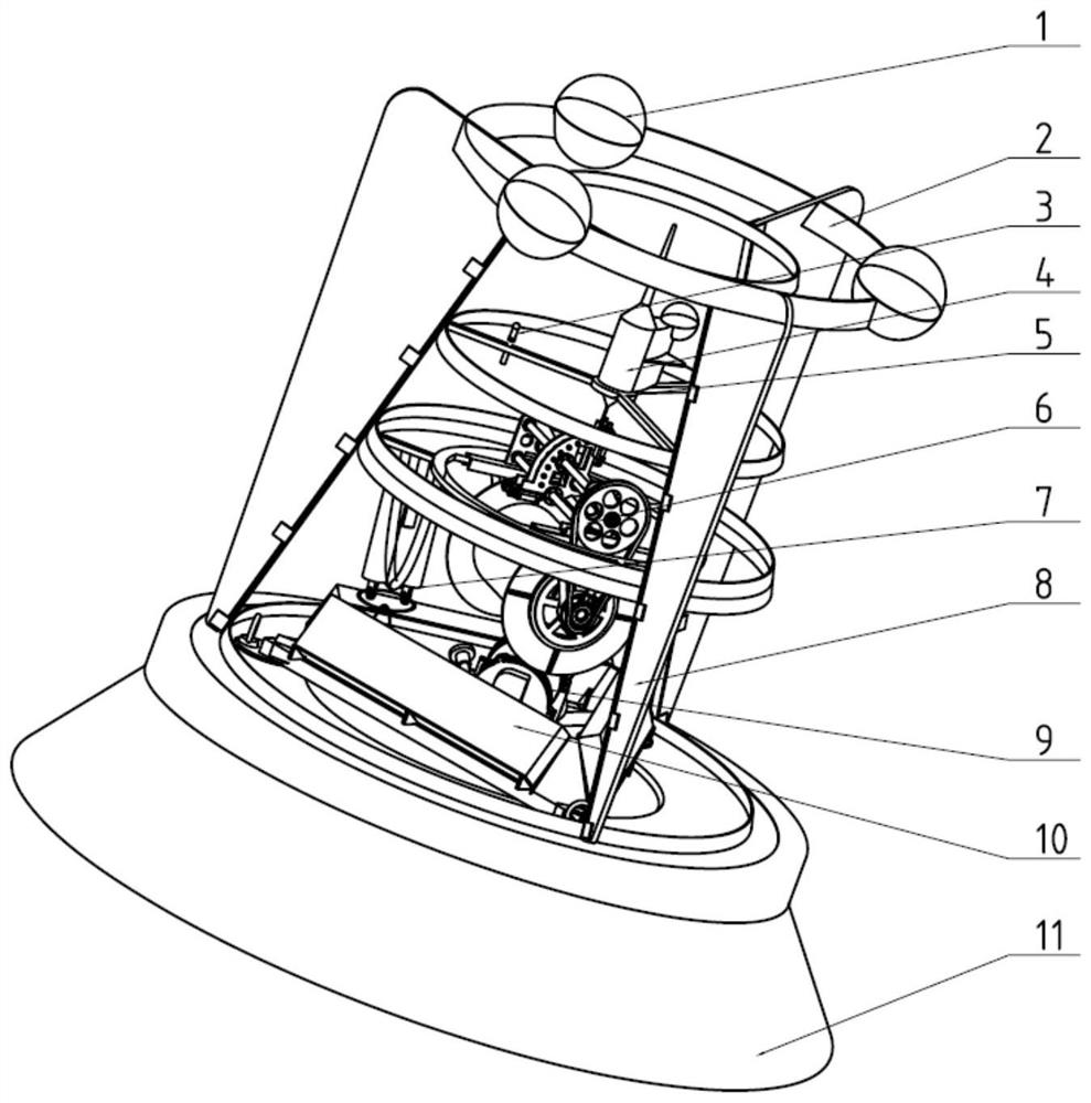 A base-mounted marine environment data monitoring platform