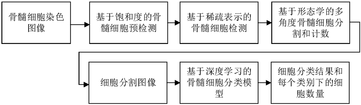 Automatic classification method for bone marrow cells