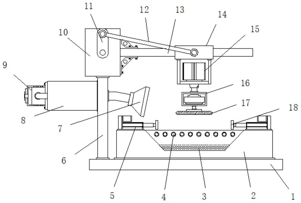 Automobile precision part polishing device with clamping function