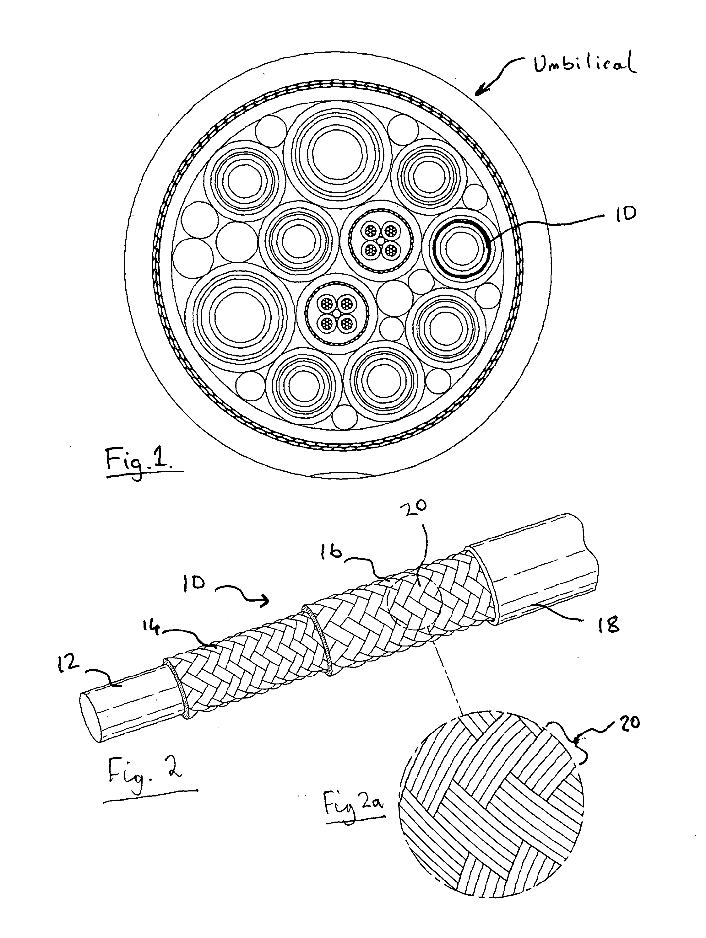 Umbilical hose with improved cyclic ovalisation resistance