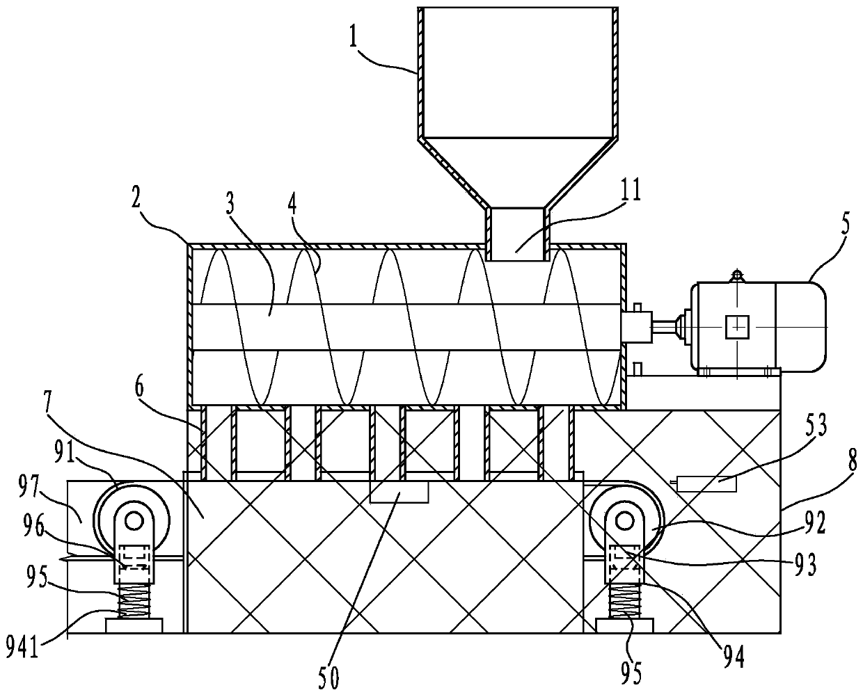 Machine head of cookie blank forming machine