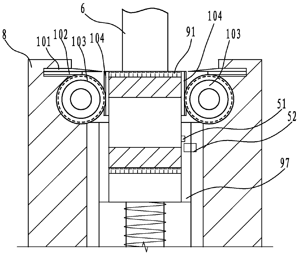 Machine head of cookie blank forming machine