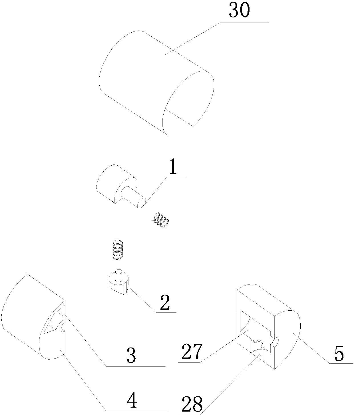 Safe electronic lock of general lock cylinder