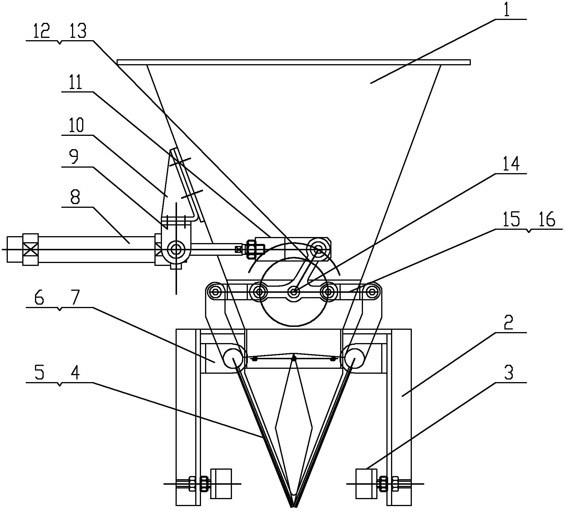 Bag clamping mechanism in automatic bagging machine