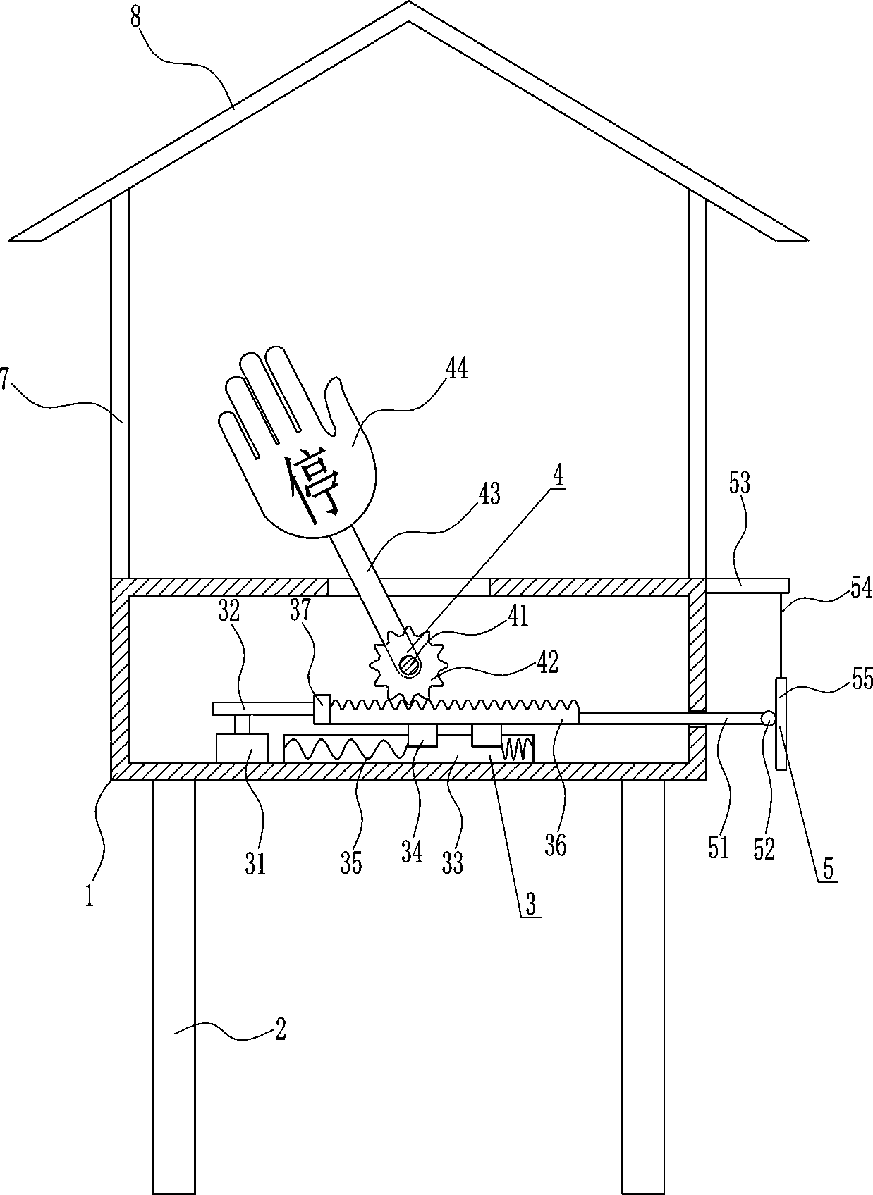 A safety warning device for electric equipment