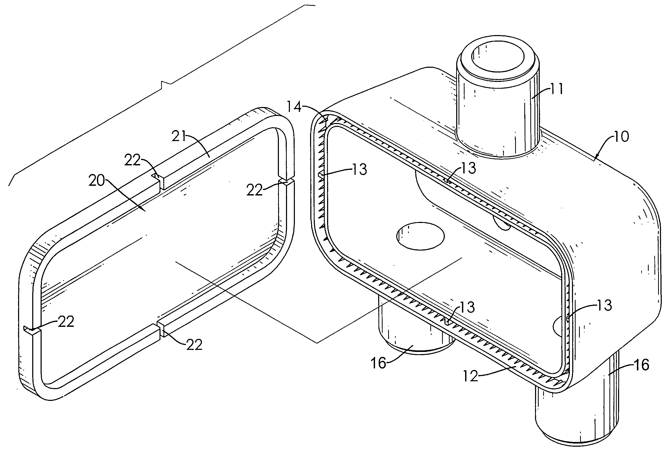 Television signal splitter casing