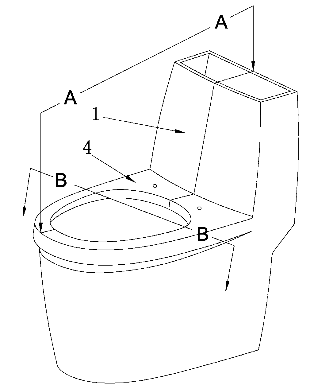 Water-saving siphoning type toilet