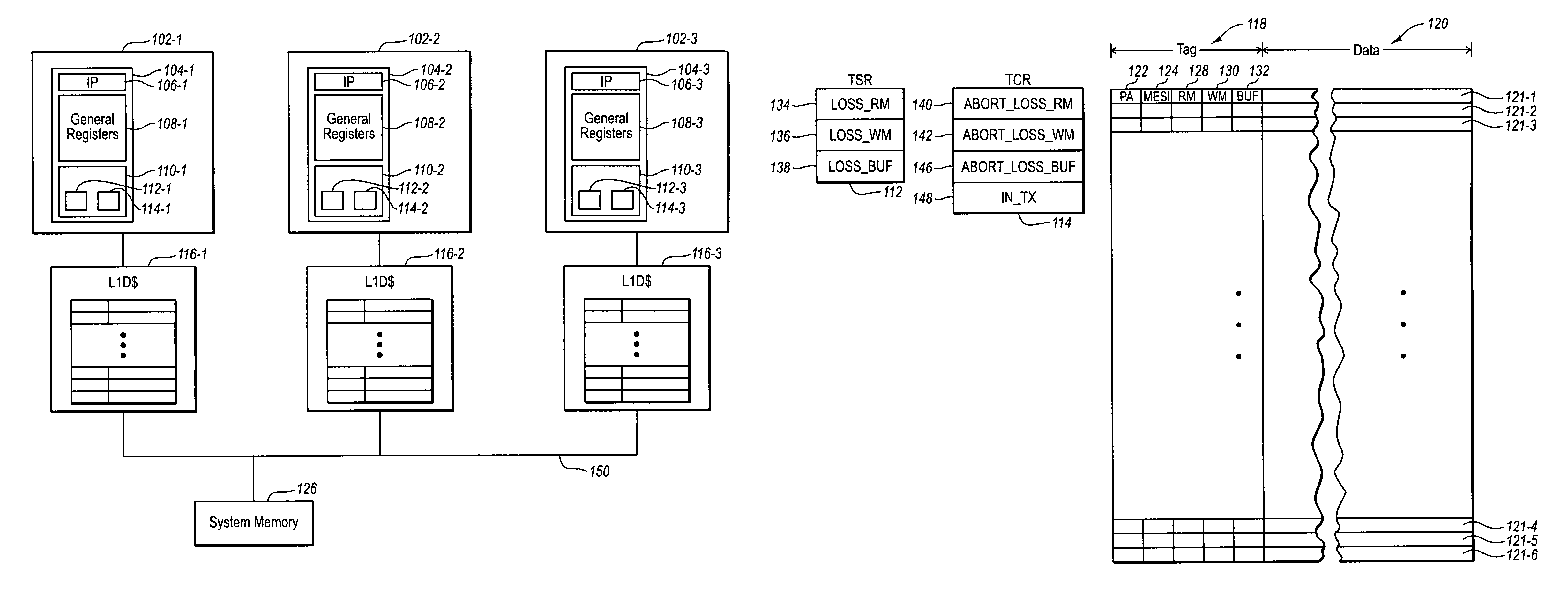 Hardware accelerated transactional memory system with open nested transactions