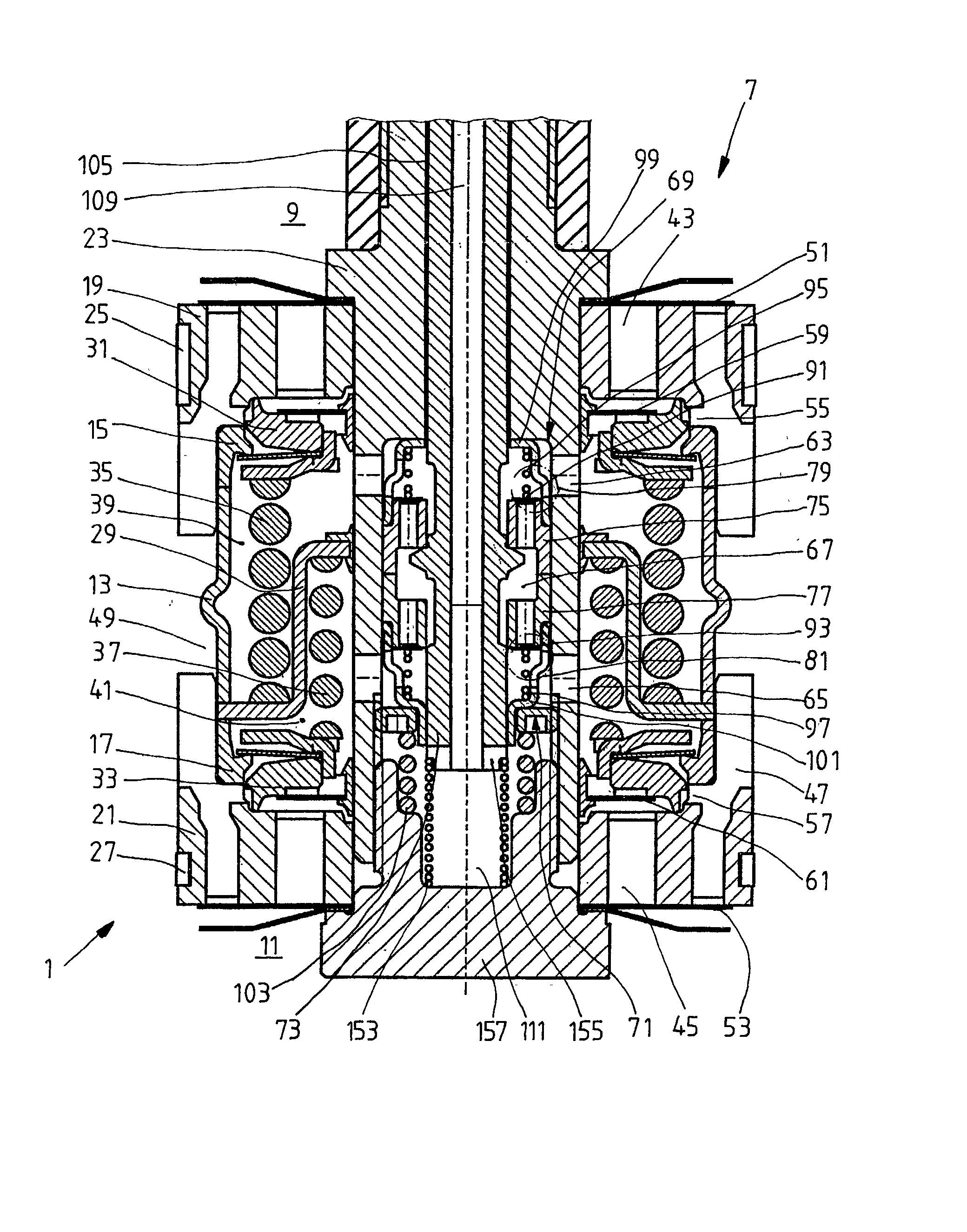 Oscillation damper with adjustable damping force