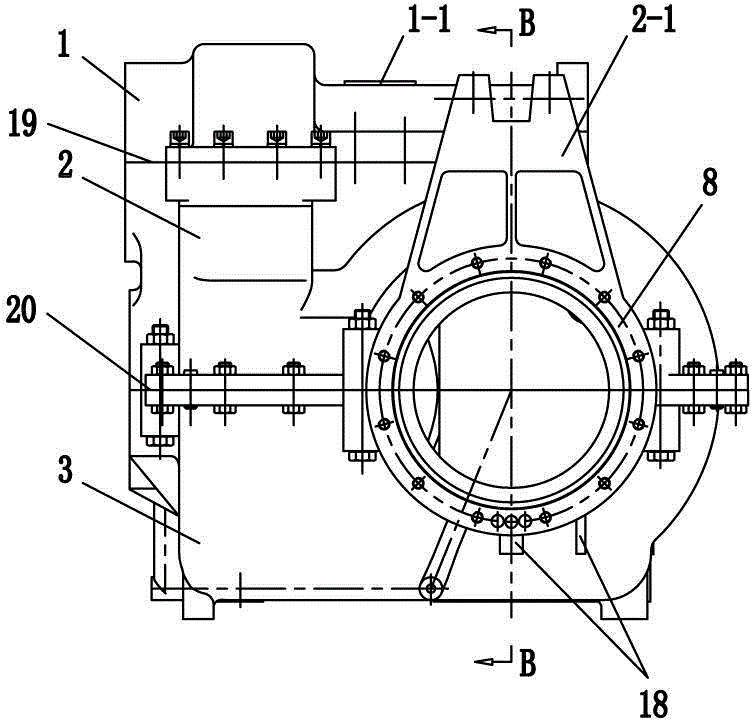 Hydraulic-hydraumatic comprehensive driving axle gear box body