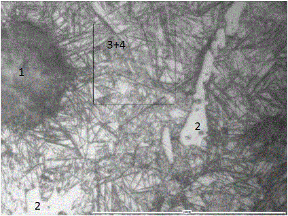 Vanadium-titanium-containing ductile cast iron material and thermal treatment process