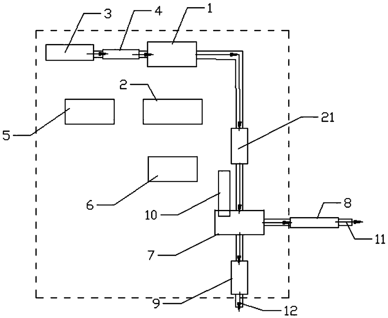 Adjustable pre-air treatment system device for medical atomizer