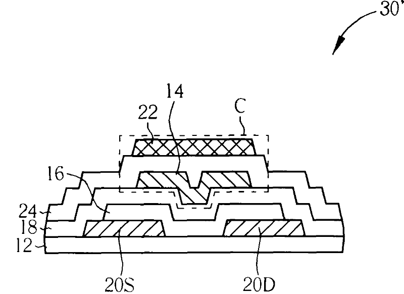 Thin-film transistor component, pixel structure and driving circuit of display panel