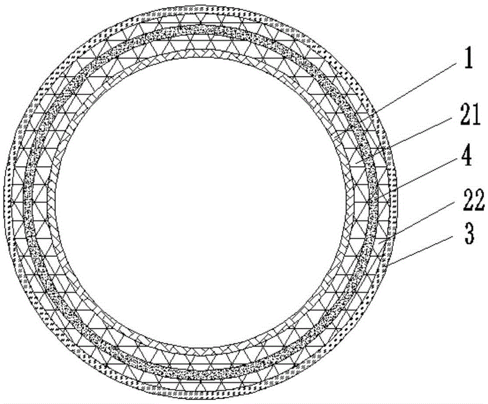 Straw-wound composite pipe and preparation method thereof