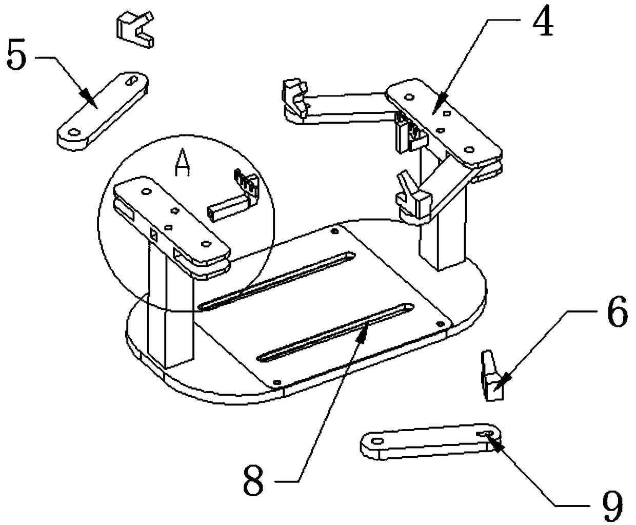 Fixing device for perforating of bread board