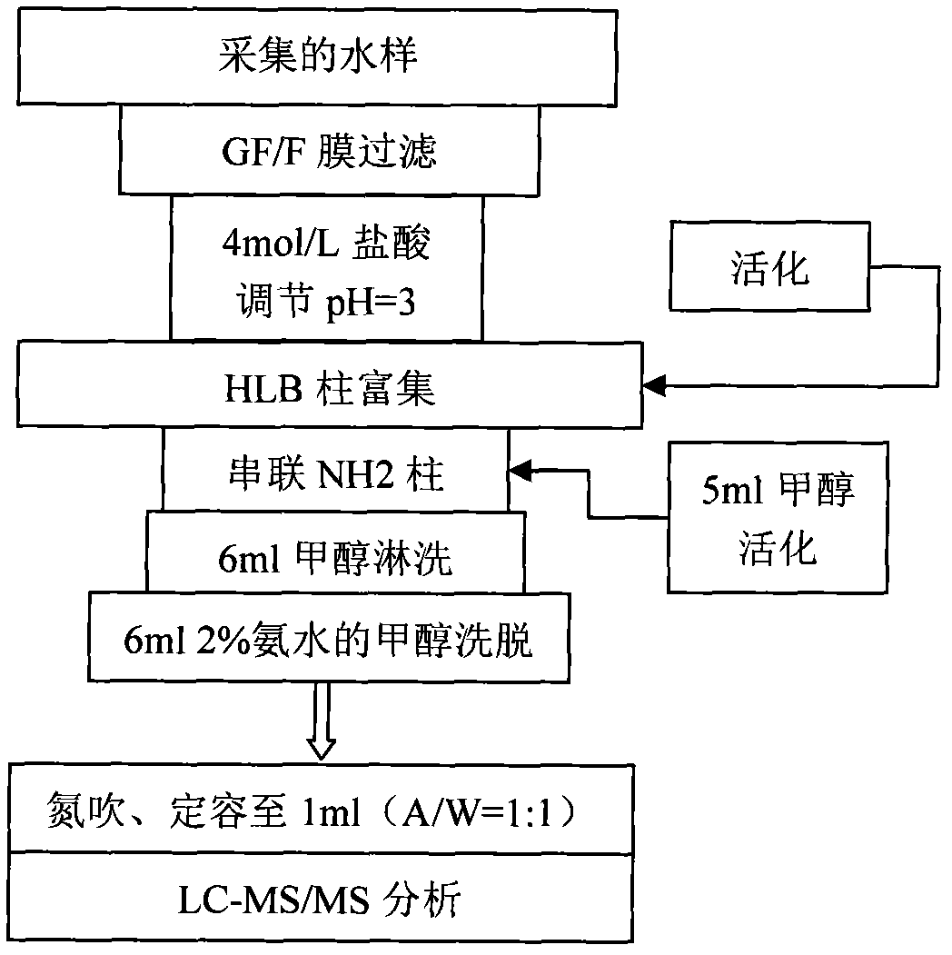 Co-detection method for estrogen coalition in water environment