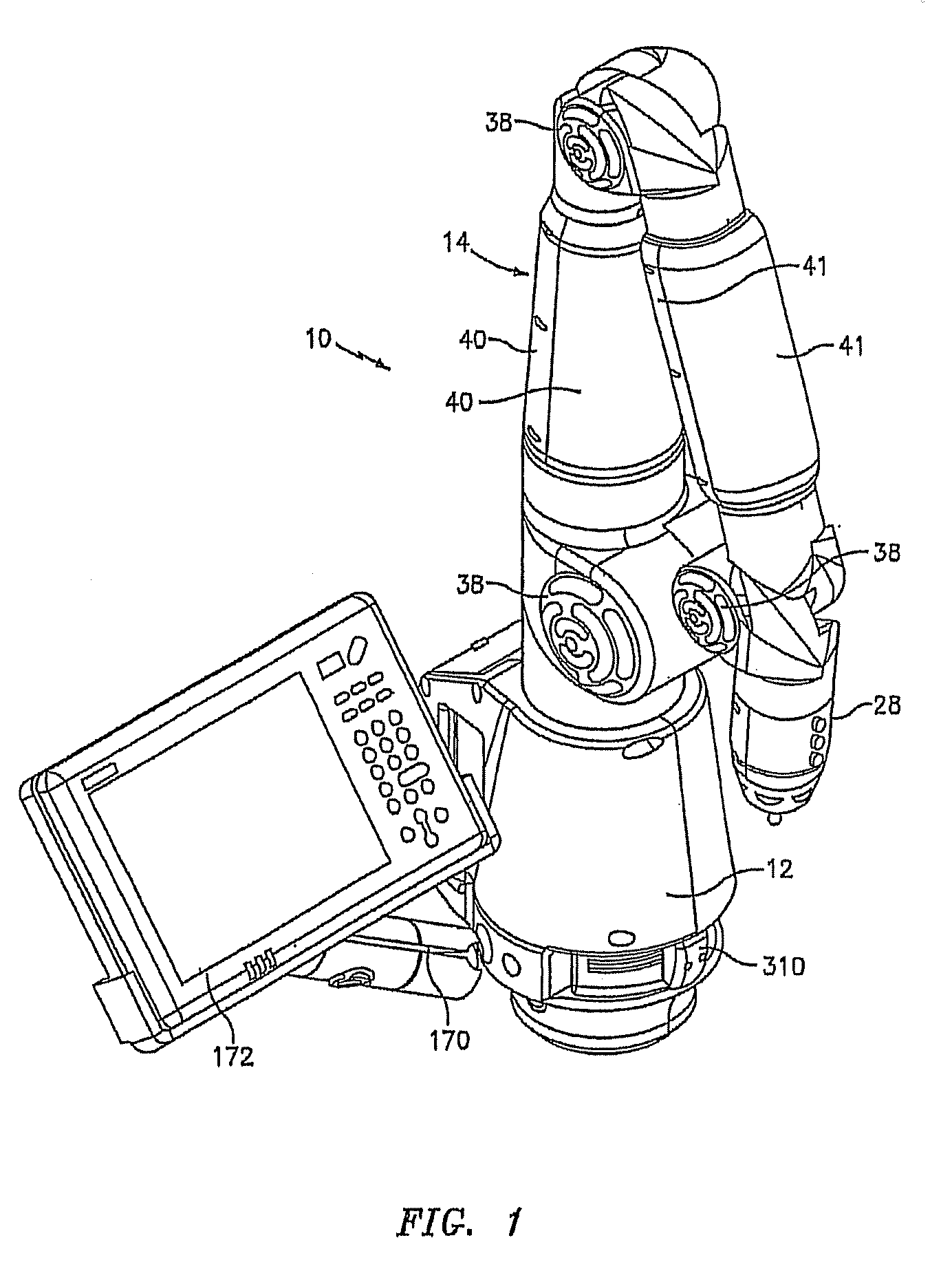 Portable coordinate measurement machine with integrated line laser scanner