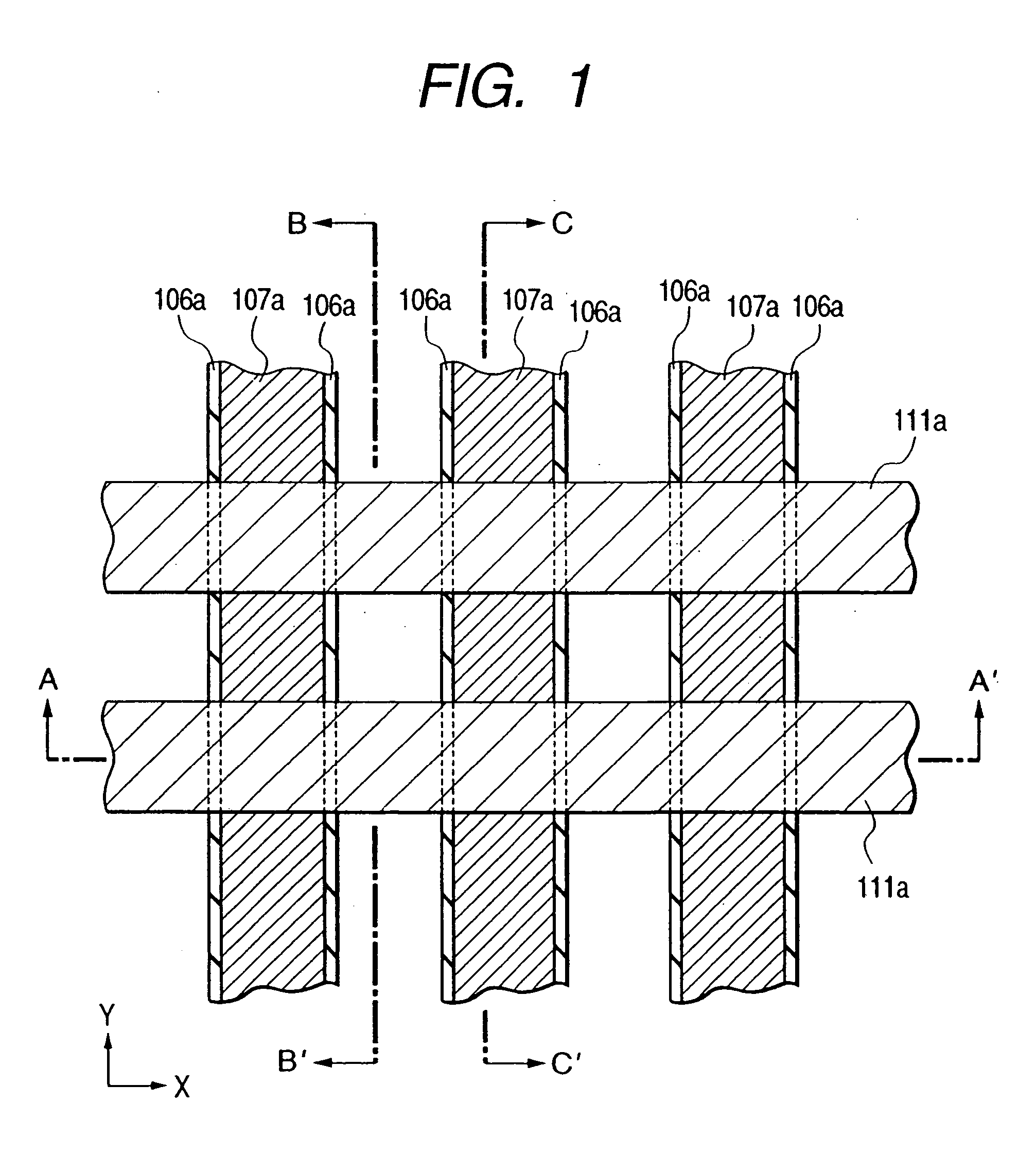 Semiconductor integrated circuit device including first, second and third gates