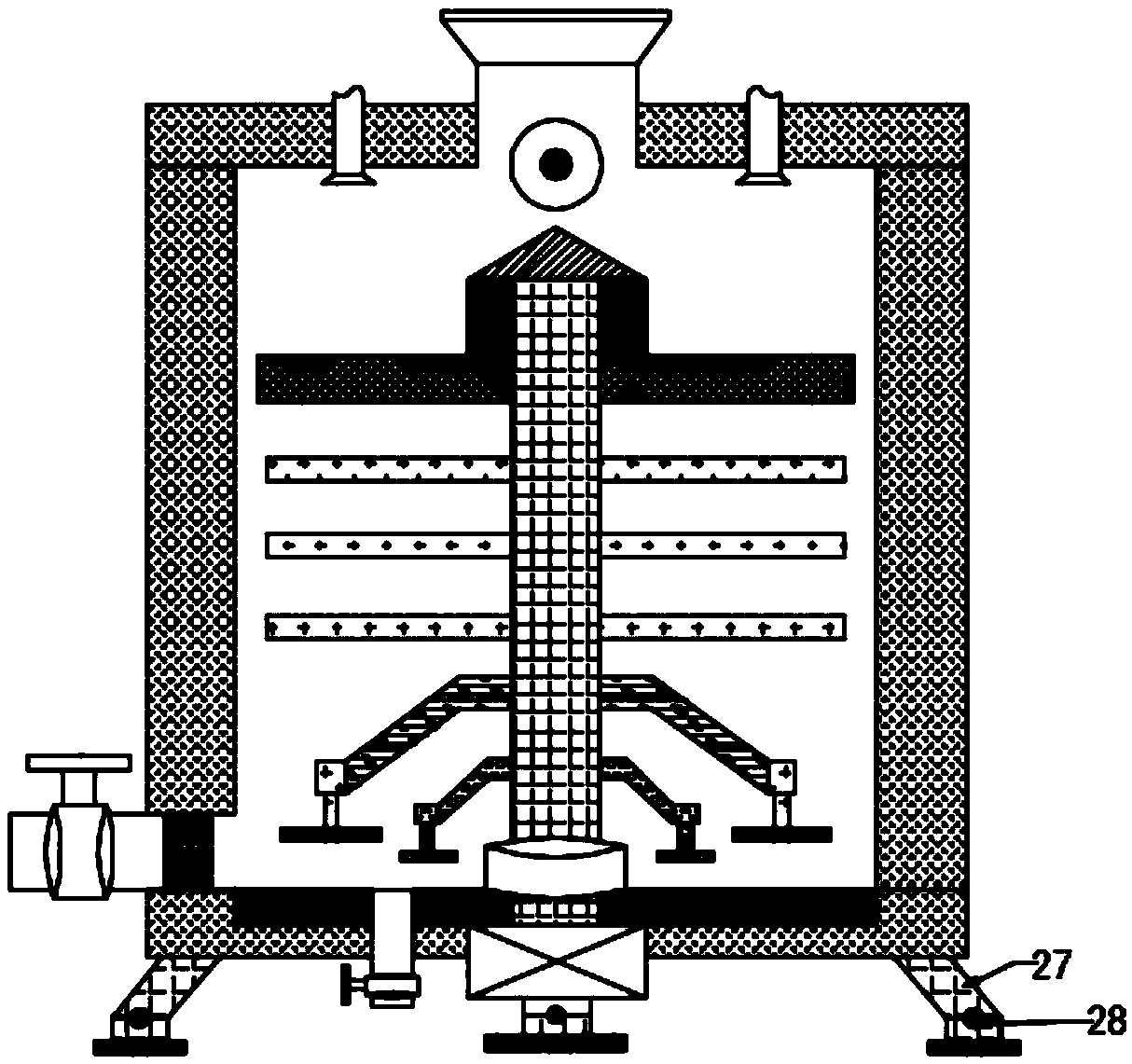 Efficient chemical raw material stirring cylinder