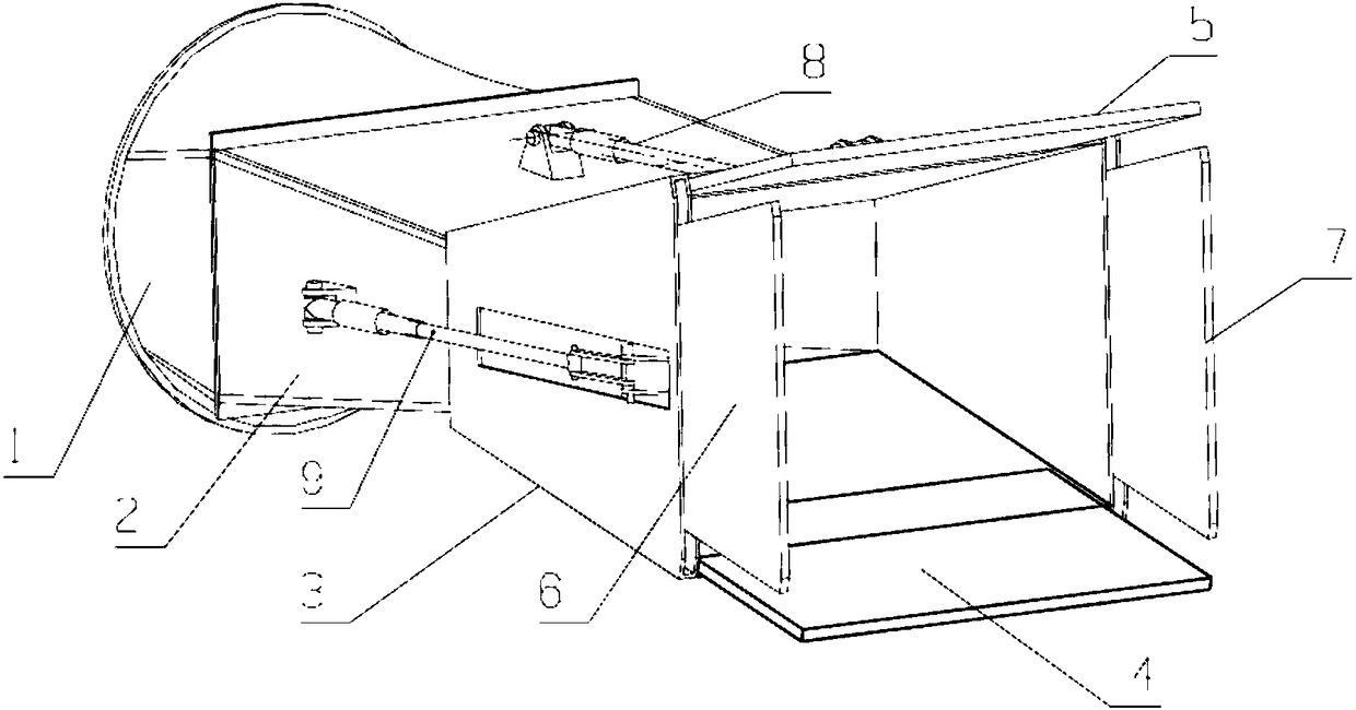 Binary spray pipe with pitching yaw function and aircraft with binary spray pipe