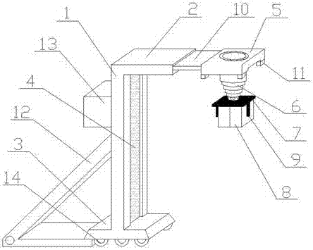 Plastic molding die charging crane