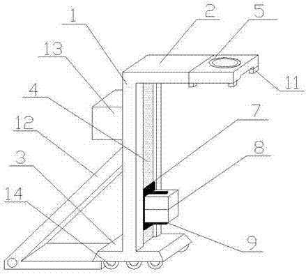 Plastic molding die charging crane