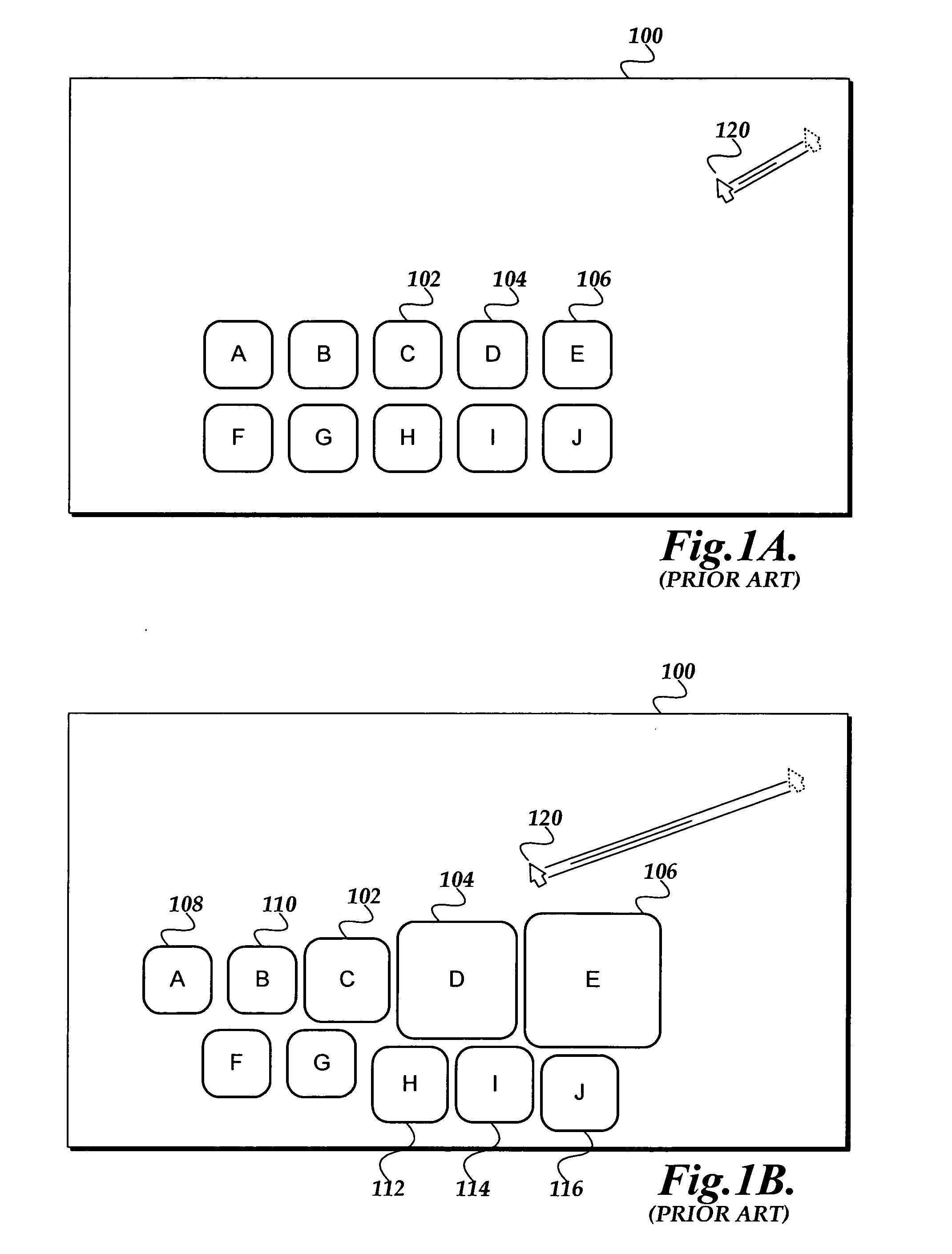 Facilitating target acquisition by expanding targets