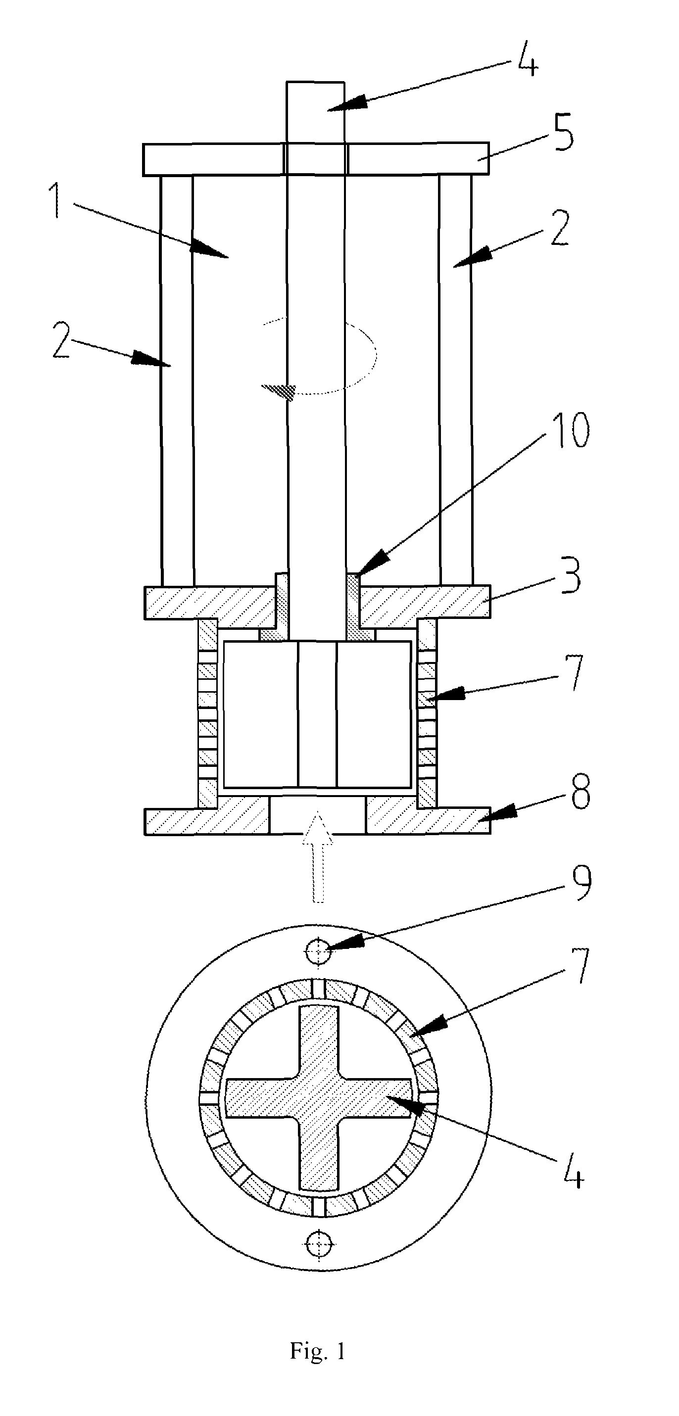 Apparatus and method for liquid metals treatment