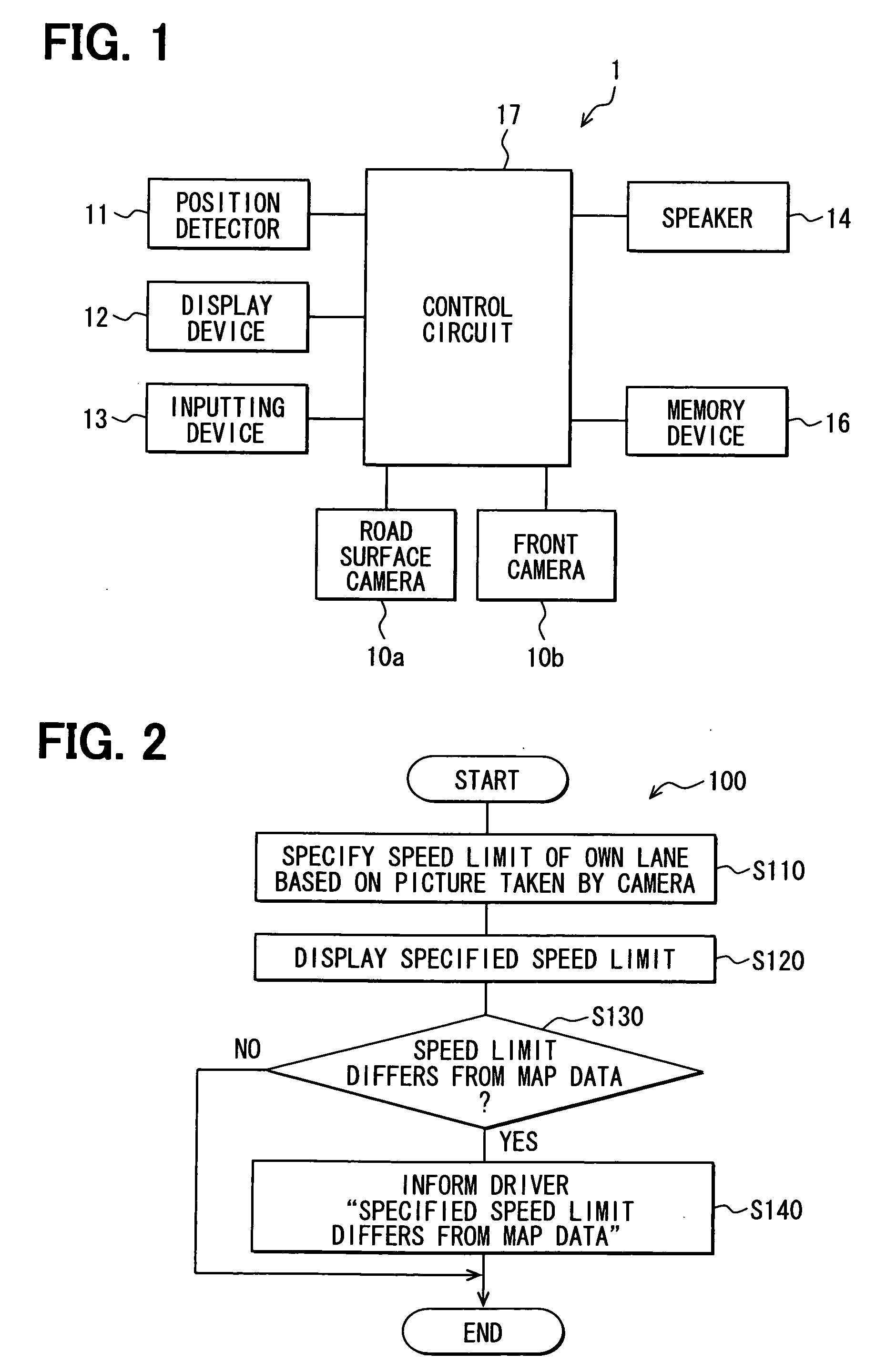 Speed limit informing device installed in on-board navigation system