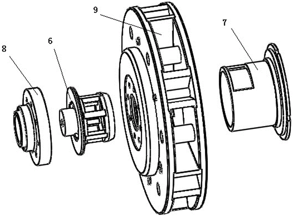 Shot blasting machine with V-shaped blades