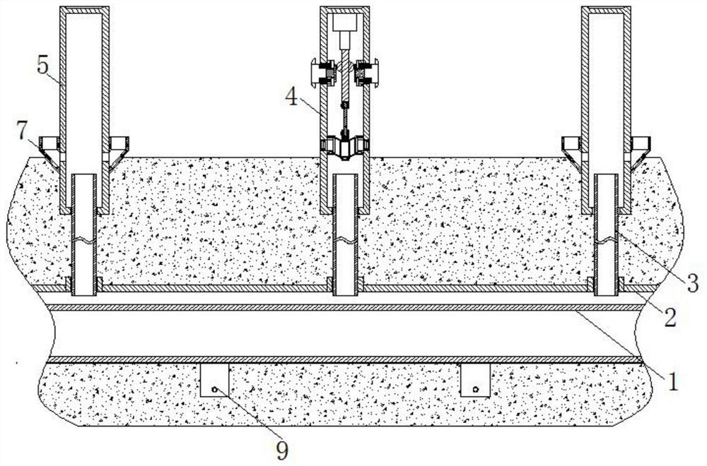 Marker post convenient for detecting and positioning gas leakage point