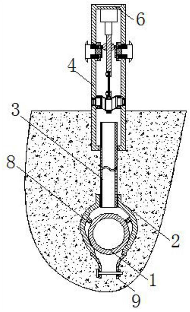 Marker post convenient for detecting and positioning gas leakage point