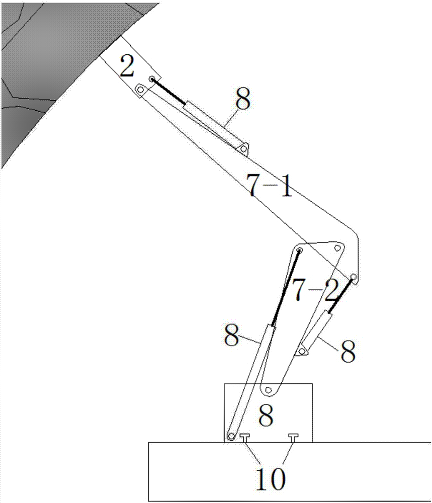 Mounting device and method of a tbm seismic wave advanced forecasting instrument