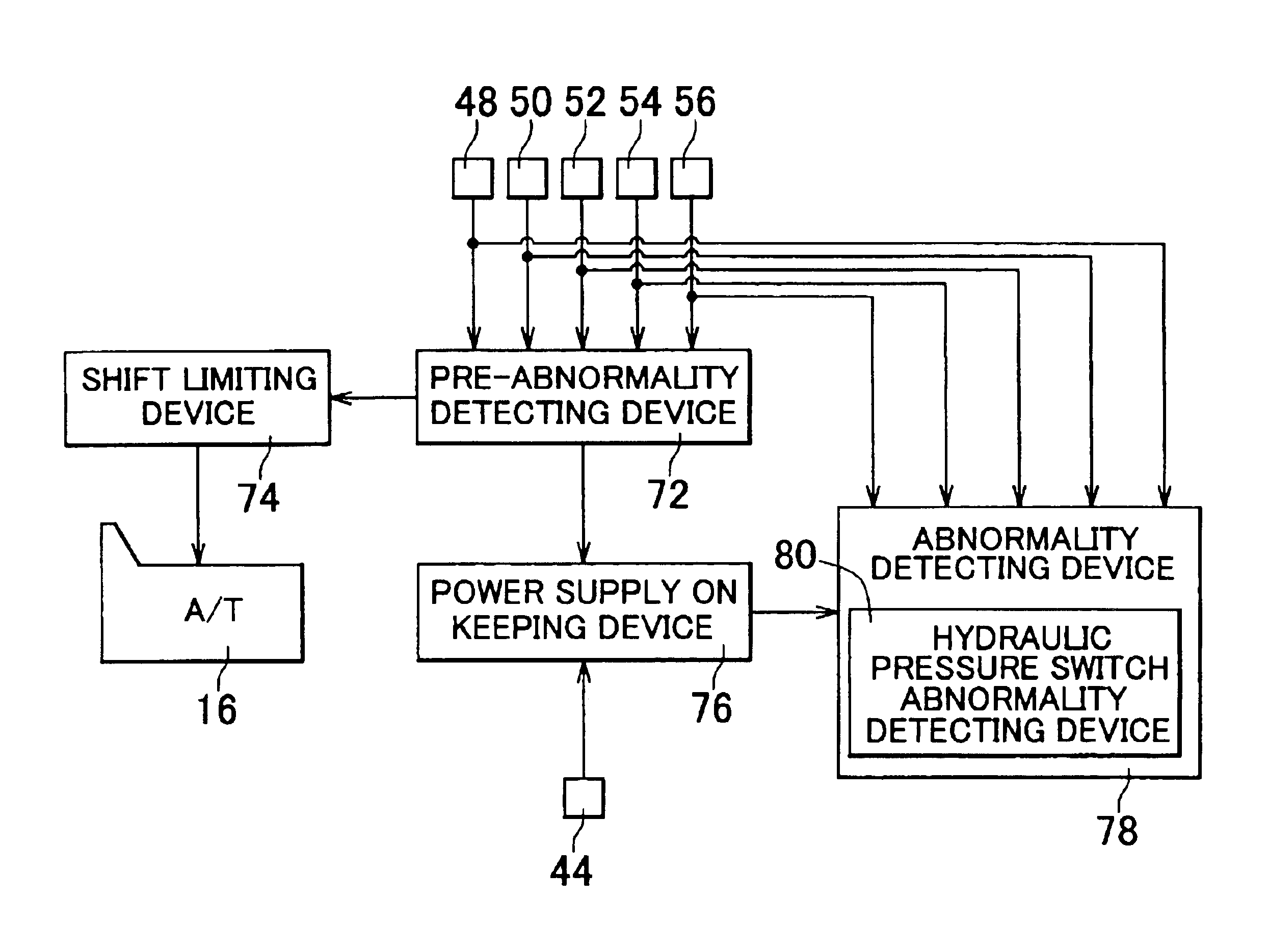 Abnormality detecting device for vehicular hydraulic pressure control circuit