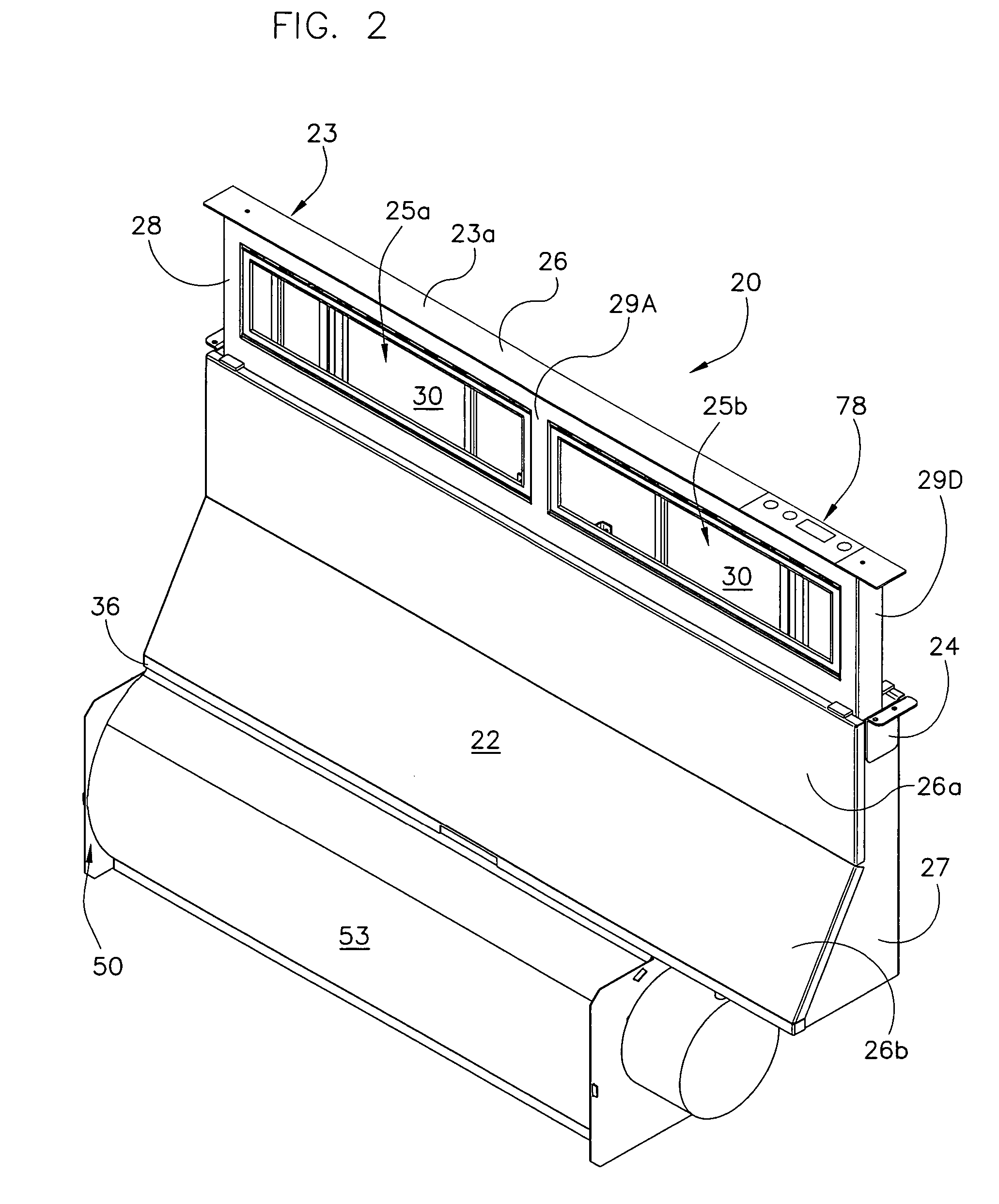 Adjustable downdraft ventilator