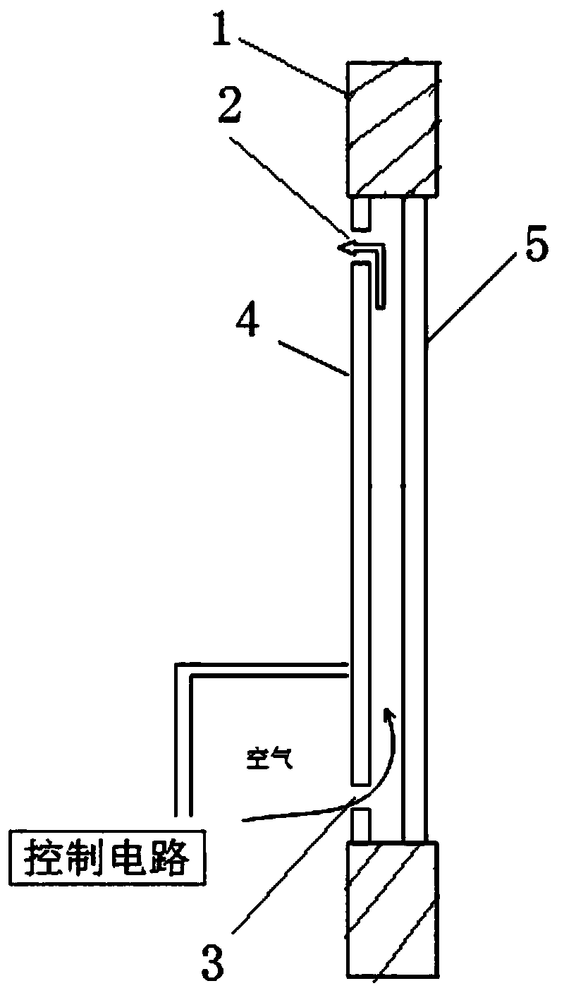 A solar glass window with functions of photovoltaic power generation and temperature regulation