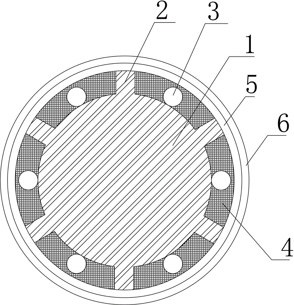 Six conductor cable