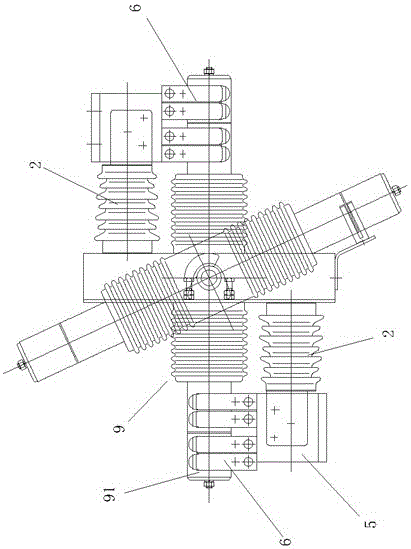 High current rotary indoor high-voltage isolating switch