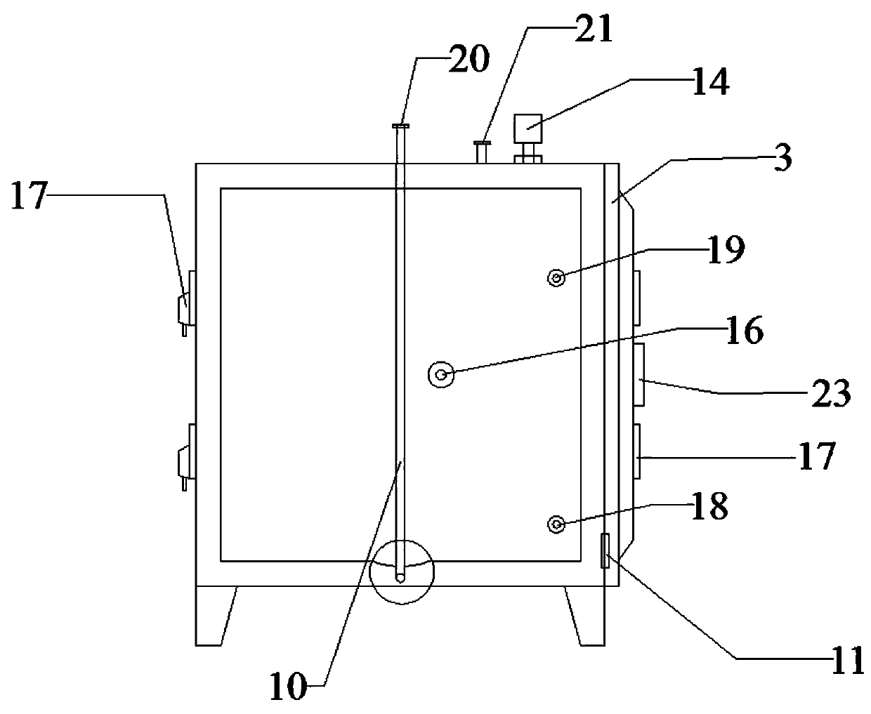 Low-temperature vacuum drying box